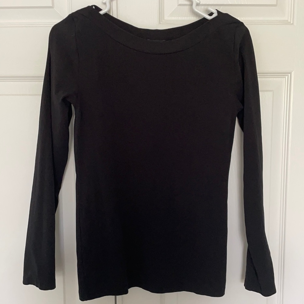 XS Ann Taylor black boat neck top